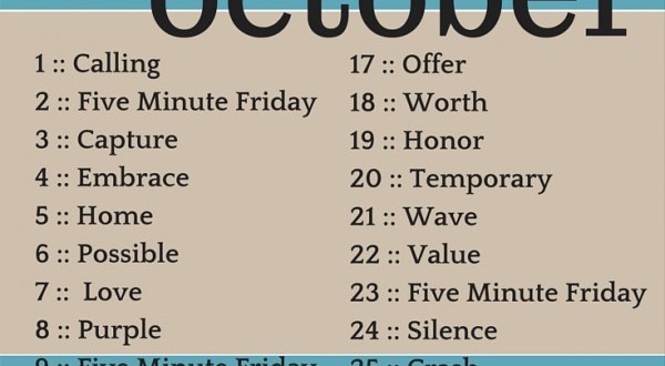 31 days of 5 minute