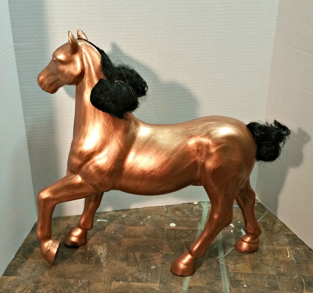 first copper brass horse