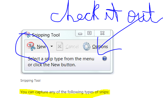 snipping tool with notes