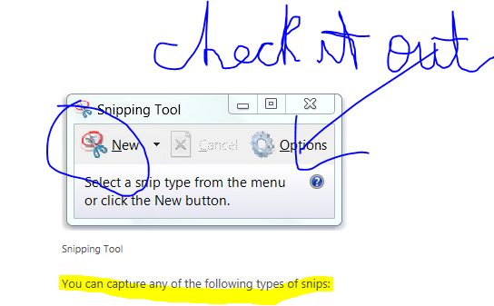 snipping tool with notes